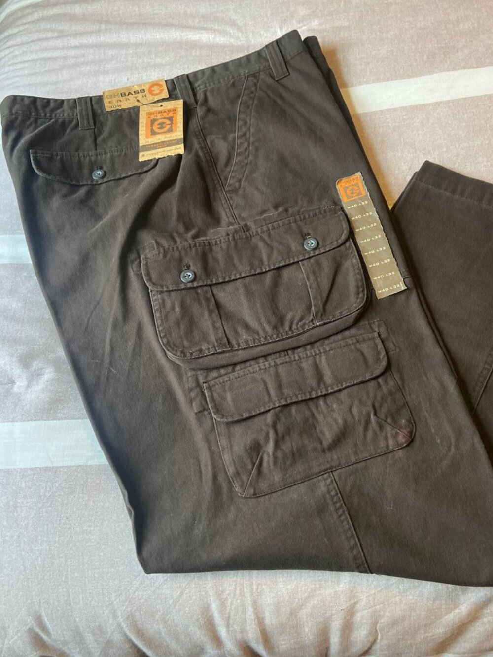 NWT G.H. Bass Cargo Pants | Men’s Black Utility Pants | Multiple Pockets | 40x32